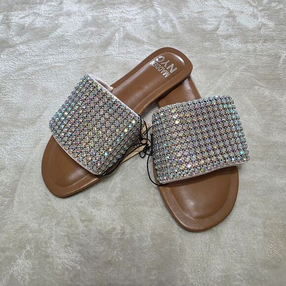 Steve Madden Shoes - Steve Madden Bling Slides Blush Women's Size 6 Sandal Slide Slip On Rhinestones
